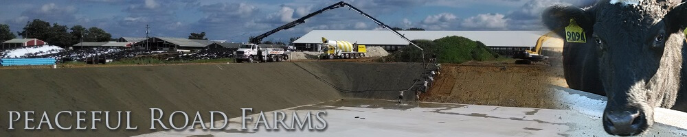 peaceful road farms agricultural concrete project banner