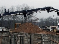sterling concrete pump truck at railside estates 850px